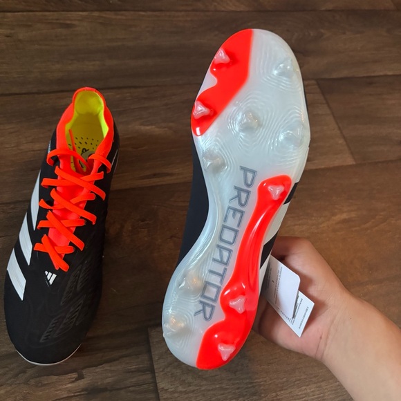 Adidas Men\'s Predator Pro FG Soccer Cleats Black Orange Size 9 NEW IG7777